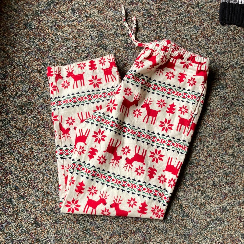 Hanna Andersson “dear deer” flannel pajama bottoms Medium
